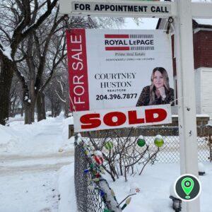 This Scotia Heights home is all set for its new owner  and my street sign I hammered in on the corner is now covered in