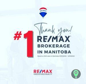 I am very proud and grateful to be part of the  RE/MAX brokerage in Manitoba! We would like to thank our agents, colleag