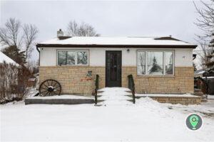 a house covered in snow